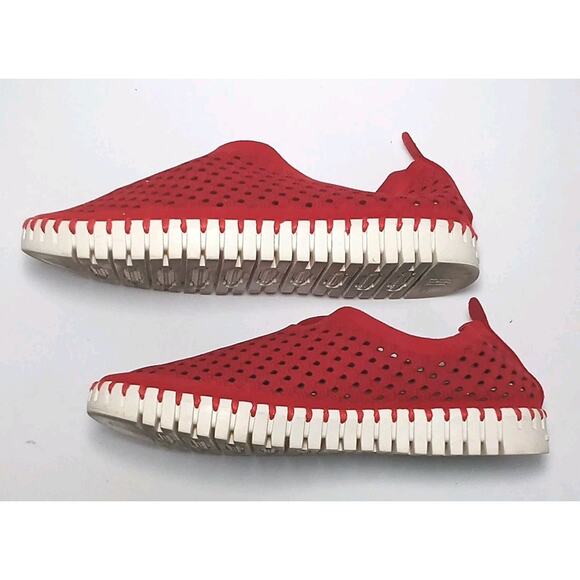 Ilse Jacobsen Tulip Slip On Raspberry Textile Rubber Sole Loafer EUR 38 US 6 - Picture 4 of 6